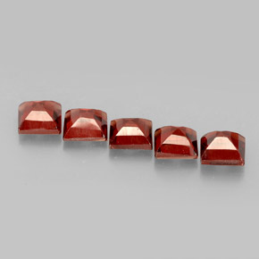 Pedras preciosas de granada almandina vermelho natural de  ct, quadrado, VVS-VS