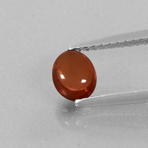Granada almandina vermelho natural 0,76ct, transparente, transparente/translúcido
