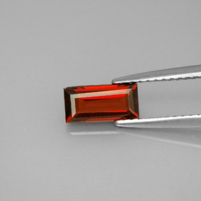 Granada Almandina Vermelho Natural 1,09ct, baguete, VVS-VS