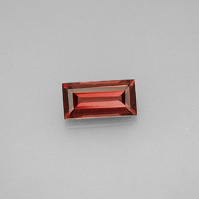 Granada almandina vermelho natural 1,08ct, baguete, VVS-VS