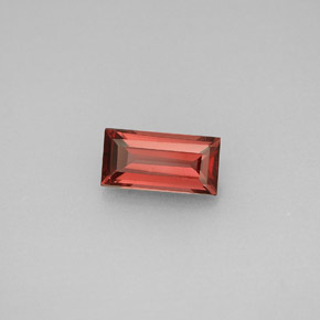 Granada almandina vermelho natural 1,08ct, baguete, VVS-VS