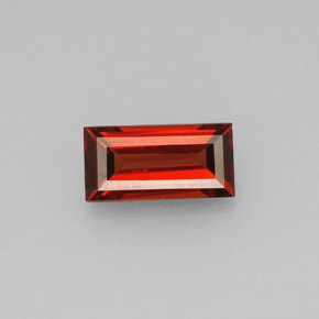 Granada almandina vermelho natural 0,96ct, baguete, VVS-VS