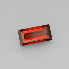 Granada almandina vermelho natural 0,96ct, baguete, VVS-VS