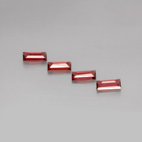 Pedras preciosas de Granada Almandina Vermelho natural de  ct, baguete, VVS-VS