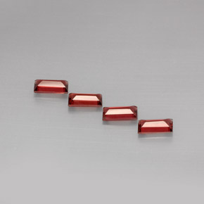 Pedras preciosas de Granada Almandina Vermelho natural de  ct, baguete, VVS-VS