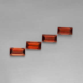 Pedras preciosas de granada almandina vermelho natural de  ct, baguete, VVS-VS