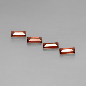 Pedras preciosas de granada almandina vermelho natural de  ct, baguete, VVS-VS