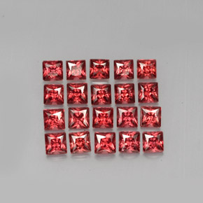 Pedras preciosas de Granada Almandina Vermelho natural de  ct, Quadrado, VVS-VS