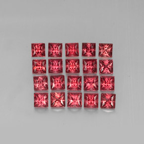 Pedras preciosas de Granada Almandina Vermelho natural de  ct, Quadrado, VVS-VS