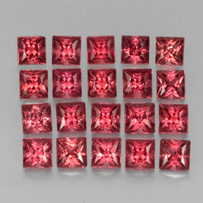 Pedras preciosas de Granada Almandina Vermelho natural de  ct, Quadrado, VVS-VS