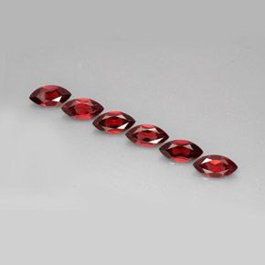 Pedras preciosas de granada almandina vermelho natural de  ct, marquise, VVS-VS