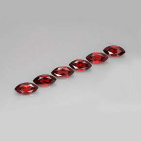 Pedras preciosas de granada almandina vermelho natural de  ct, marquise, VVS-VS