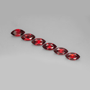 Pedras preciosas de granada almandina vermelho natural de  ct, marquise, VVS-VS