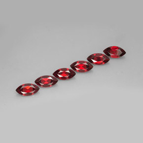 Pedras preciosas de granada almandina vermelho natural de  ct, marquise, VVS-VS