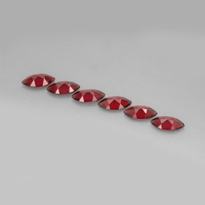 Pedras preciosas de granada almandina vermelho natural de  ct, marquise, VVS-VS