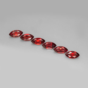 Pedras preciosas de granada almandina vermelho natural de  ct, marquise, VVS-VS