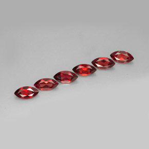 Pedras preciosas de granada almandina vermelho natural de  ct, marquise, VVS-VS