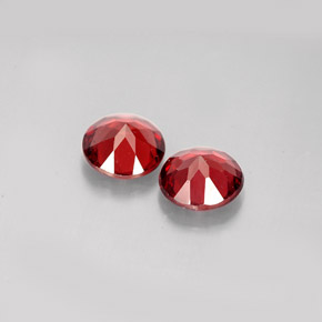 Pedras preciosas de granada almandina vermelho natural de  ct, corte redondo, VS