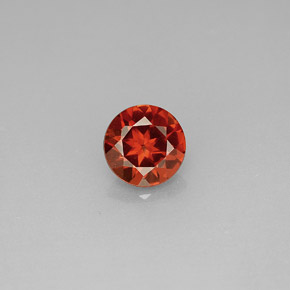 Granada almandina vermelho natural 0,99ct, corte redondo, VS
