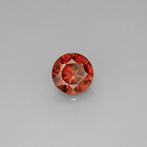 Granada almandina vermelho natural 0,99ct, corte redondo, VS