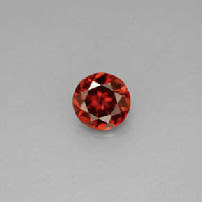 Granada almandina vermelho natural 0,98ct, corte redondo, VS