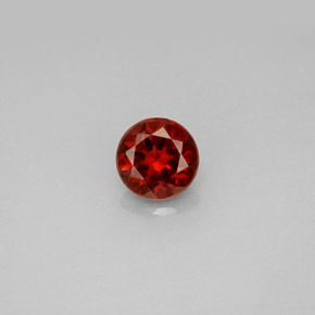 Granada Almandina Vermelho Natural 1.08ct, Corte Redondo, VS