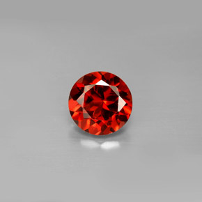Granada Almandina Vermelho Natural 1,57ct, Corte Redondo, VVS-VS