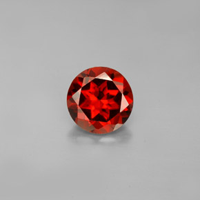 Granada almandina vermelho natural 1,57ct, corte redondo, VS