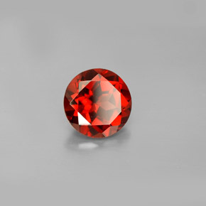 Granada almandina vermelho natural 1,57ct, corte redondo, VS