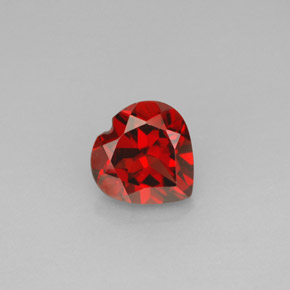 Granada Almandina Vermelho Natural 1,48ct, Formato de coração, VVS-VS