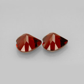 Pedras preciosas de granada almandina vermelho natural de  ct, formato de coração, VVS-VS