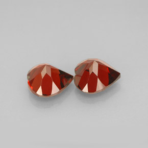 Pedras preciosas de granada almandina vermelho natural de  ct, formato de coração, VVS-VS