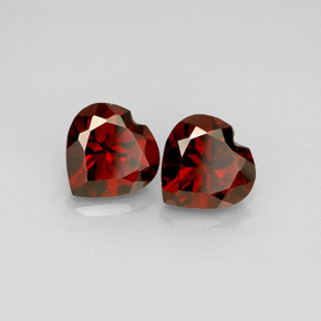 Pedras preciosas de granada almandina vermelho natural de  ct, formato de coração, VVS-VS