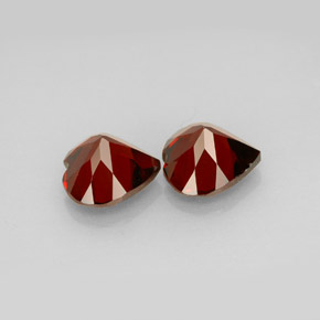 Pedras preciosas de granada almandina vermelho natural de  ct, formato de coração, VVS-VS