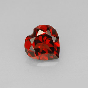 Granada Almandina Vermelho Natural 1.32ct, Formato de coração, VS