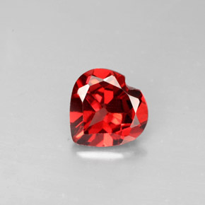 Granada Almandina Vermelho Natural 1.33ct, Formato de coração, VS