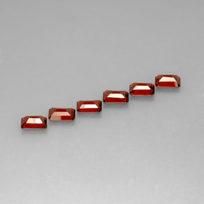 Pedras preciosas de granada almandina vermelho natural de  ct, corte esmeralda, VVS-VS