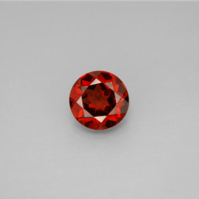 Granada almandina vermelho natural 1,46ct, corte redondo, VVS-VS