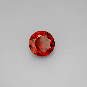 Granada almandina vermelho natural 1,46ct, corte redondo, VVS-VS