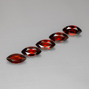 Pedras preciosas de granada almandina vermelho natural de  ct, marquise, VS
