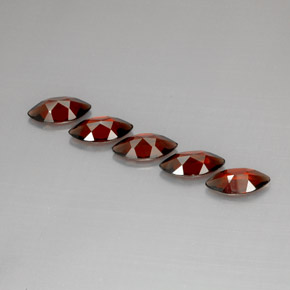 Pedras preciosas de granada almandina vermelho natural de  ct, marquise, VS