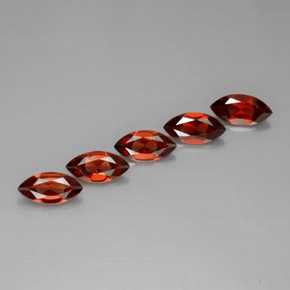 Pedras preciosas de granada almandina vermelho natural de  ct, marquise, VS