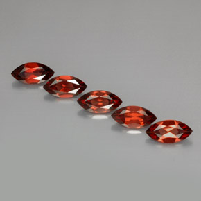 Pedras preciosas de granada almandina vermelho natural de  ct, marquise, VS