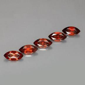 Pedras preciosas de granada almandina vermelho natural de  ct, marquise, VS