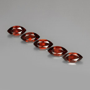 Pedras preciosas de granada almandina vermelho natural de  ct, marquise, VS