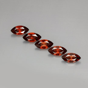 Pedras preciosas de granada almandina vermelho natural de  ct, marquise, VS