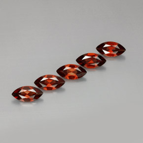 Pedras preciosas de granada almandina vermelho natural de  ct, marquise, VS