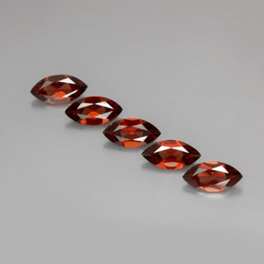 Pedras preciosas de granada almandina vermelho natural de  ct, marquise, VS