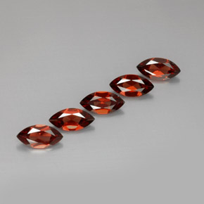 Pedras preciosas de granada almandina vermelho natural de  ct, marquise, VS