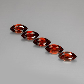 Pedras preciosas de granada almandina vermelho natural de  ct, marquise, VS